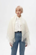 Orenburg goat down shawl (Original), color ecru