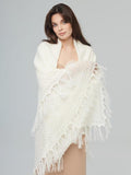 Orenburg goat down shawl (Original), color white