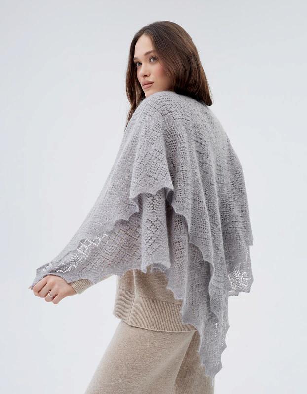 Orenburg goat down shawl (Original), color grey