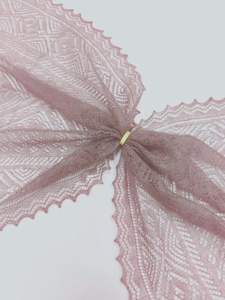 Authentic Orenburg Lace Down Stole, color Creamy Magnolia