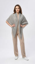 Orenburg goat down shawl (Original), color Natural Grey