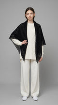 Orenburg goat down shawl (Original), color black