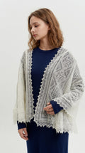 Authentic Orenburg Lace Down Stole, color Pure White Scarf