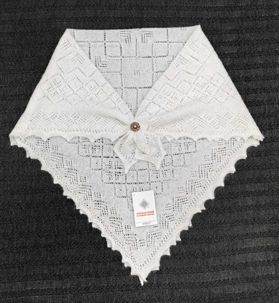 Orenburg goat down shawl (Original), color white