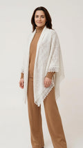Orenburg goat down shawl (Original), color ecru