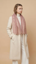 Authentic Orenburg Lace Down Stole, color Creamy Magnolia