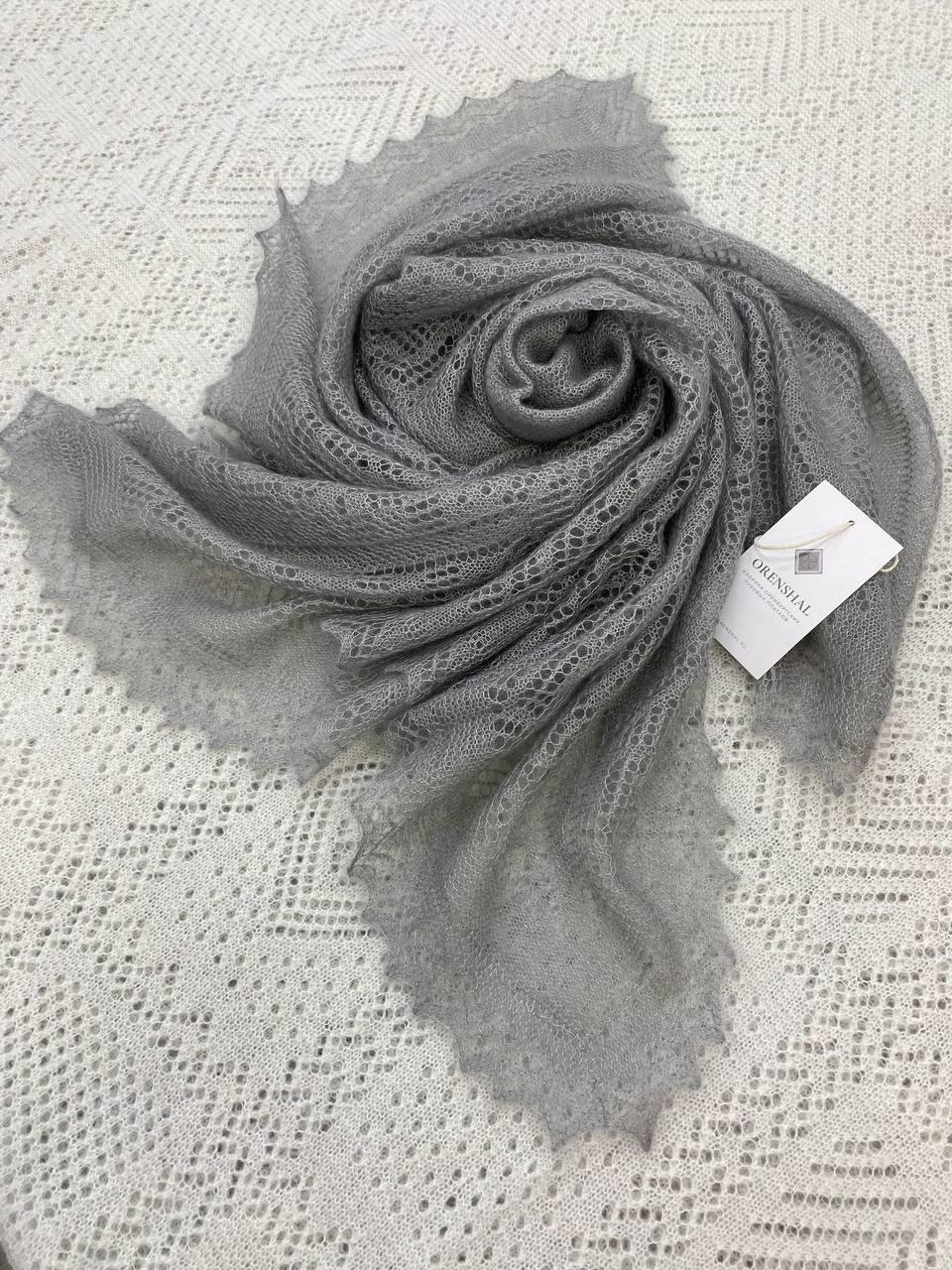 Orenburg goat down shawl (Original), color Natural Grey