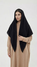 Orenburg goat down shawl (Original), color black
