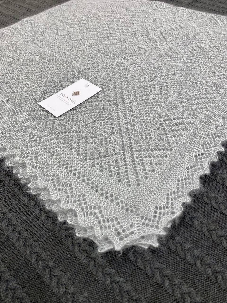 Orenburg goat down shawl (Original), color Natural Grey