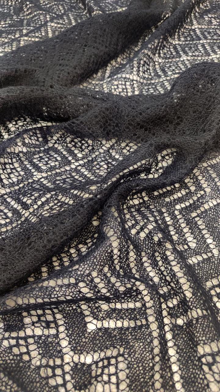 Orenburg goat down shawl (Original), color black