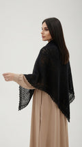 Orenburg goat down shawl (Original), color black