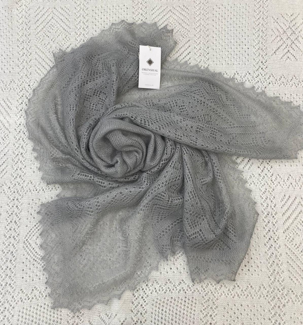Orenburg goat down shawl (Original), color Natural Grey