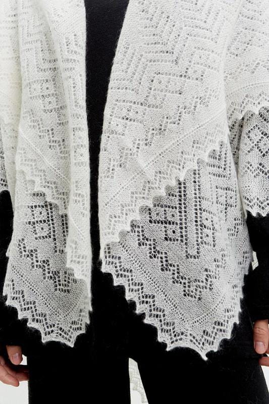 Orenburg goat down shawl (Original), color white