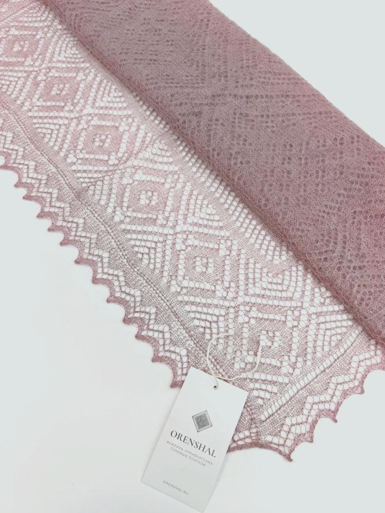 Authentic Orenburg Lace Down Stole, color Creamy Magnolia