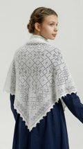 Orenburg goat down shawl (Original), color white