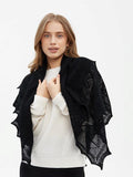 Authentic Orenburg Goat Down Shawl (Original), color black
