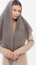 Orenburg goat down shawl (Original), color grey