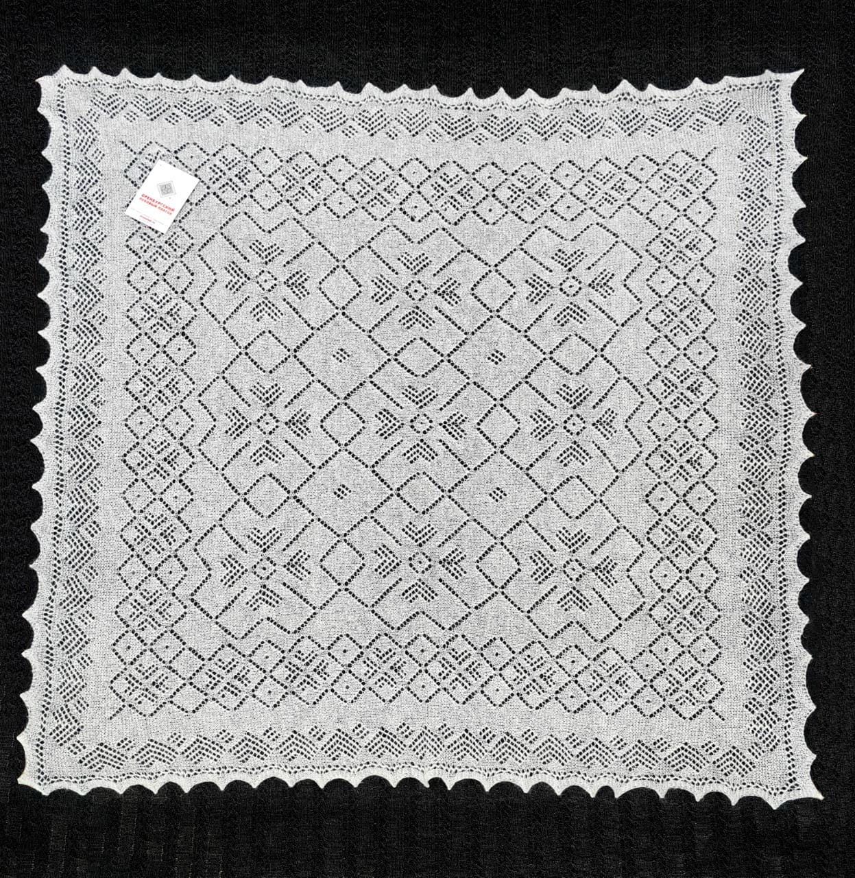 Orenburg goat down shawl (Original), color white