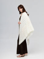 Orenburg Warm Down Shawl, Ivory