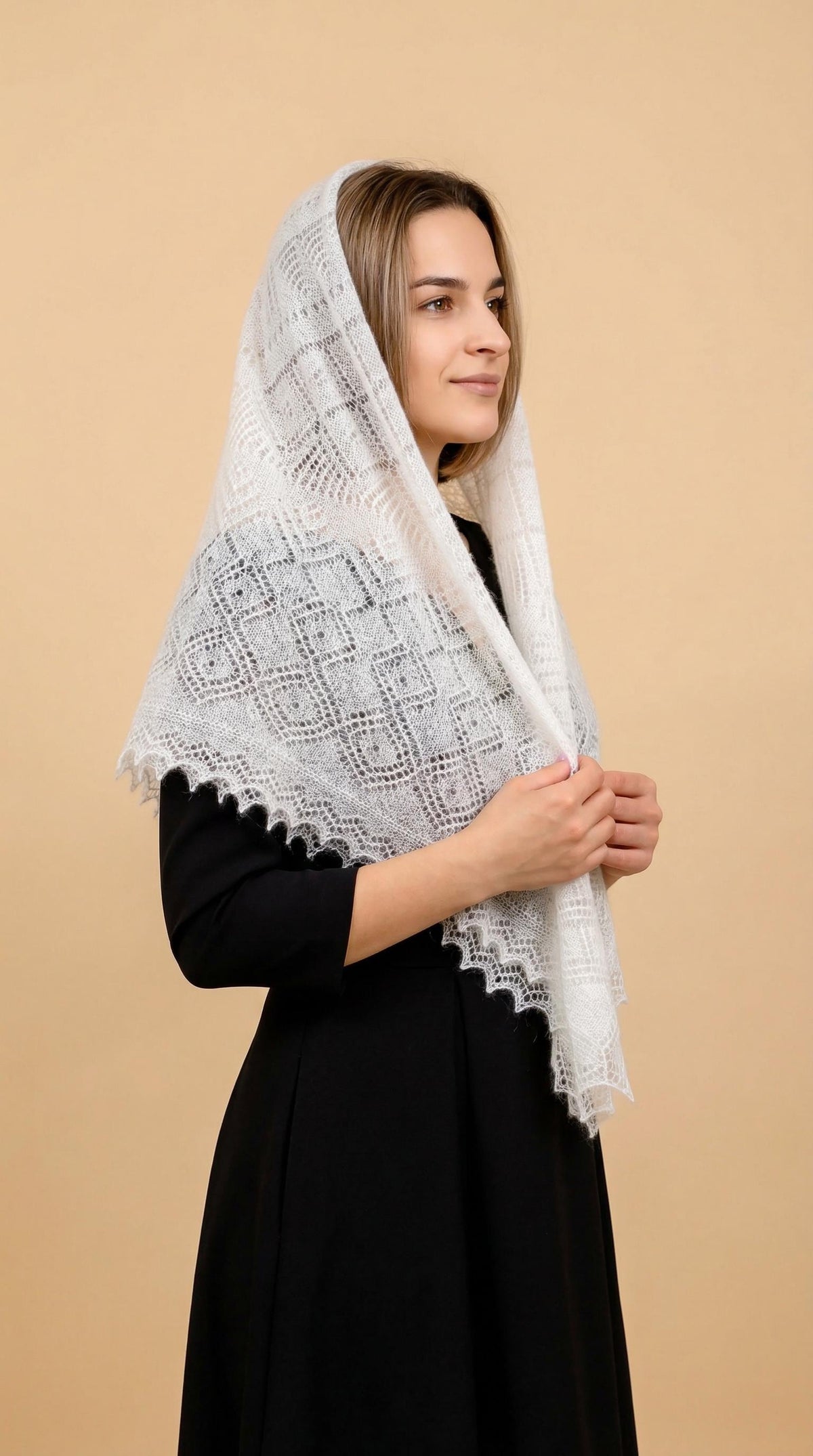 Authentic Orenburg Lace Shawl(100x100 diferent)