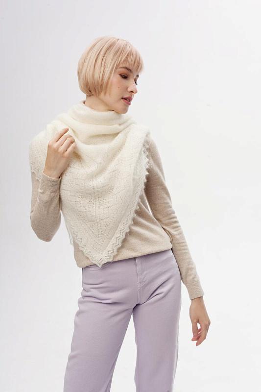 Orenburg Warm Down Shawl, Ivory