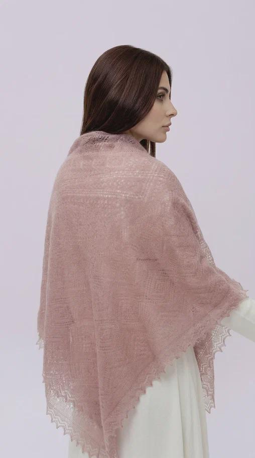 Orenburg Lace Down Shawl, Rose Quartz