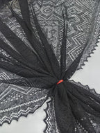 Orenburg Lace Down Shawl, Onyx