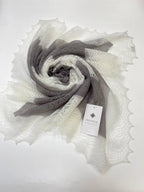 Orenburg Lace Down Shawl, Dove Grey/Ivory