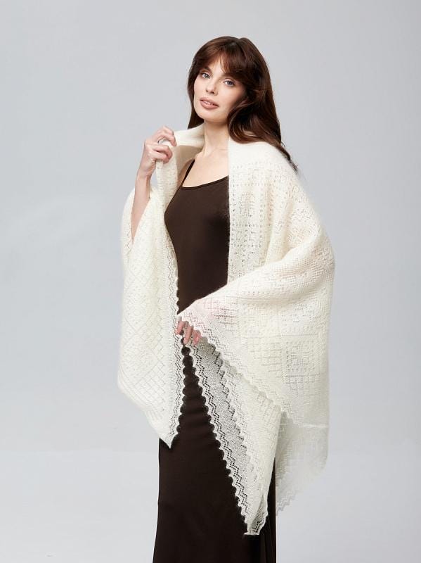 Authentic Orenburg Downy Shawl(130x130)