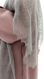 Orenburg Lace Down Scarf Gossamer, Dove Grey