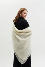 Orenburg Warm Down Shawl, Ivory