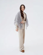 Orenburg Warm Down Shawl, Dove Gray