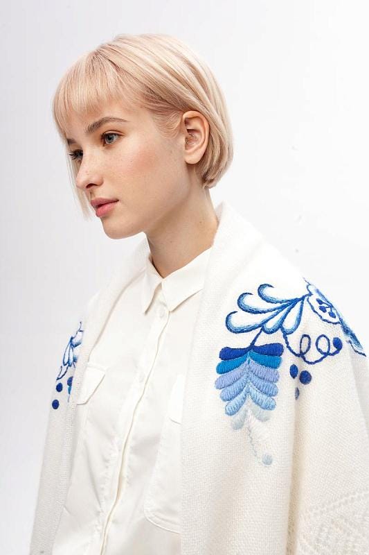 Orenburg Down Shawl with Embroidery