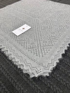Orenburg Warm Down Shawl, Dove Gray