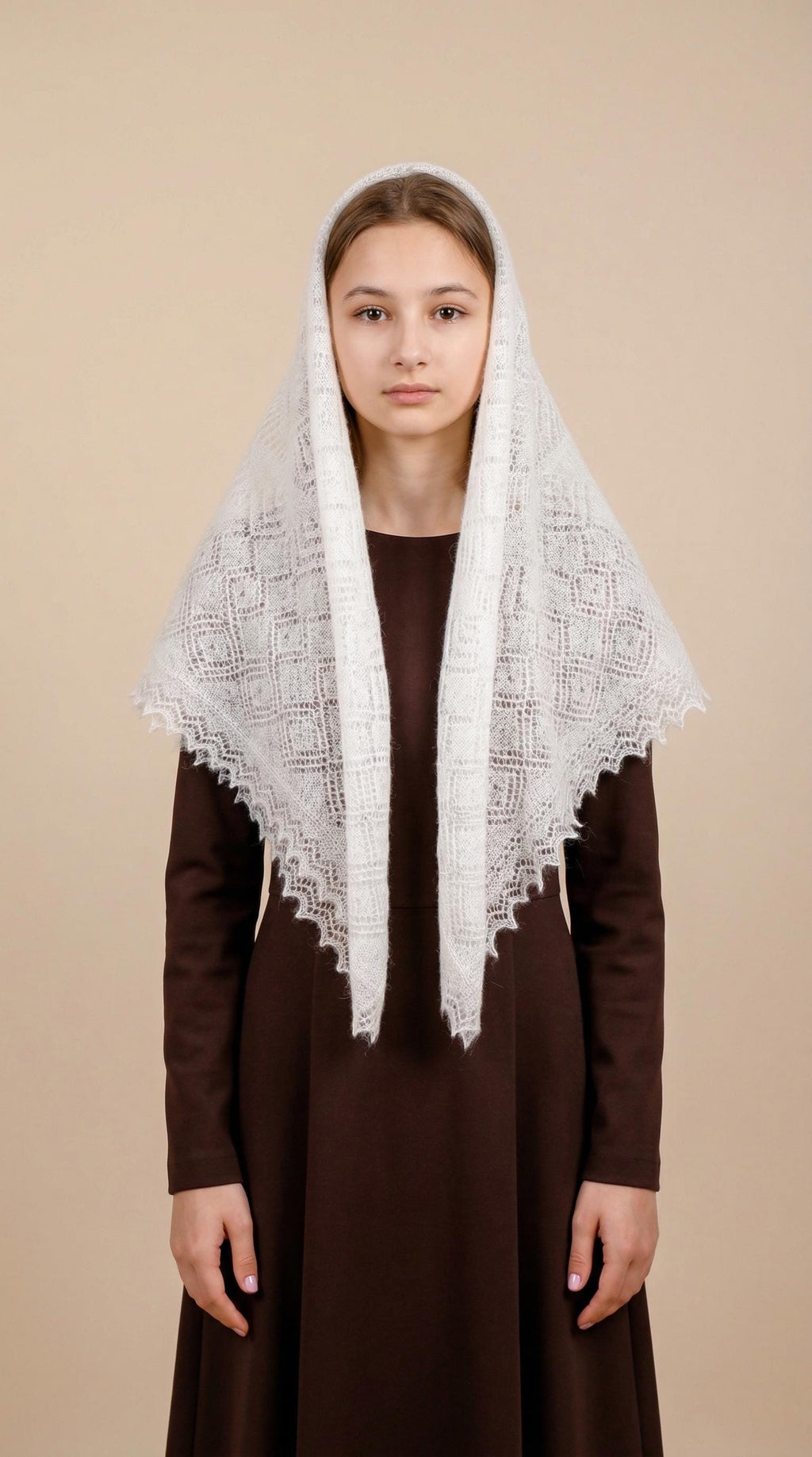 Authentic Orenburg Lace Shawl(100X100 ONE)