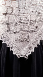 Orenburg Lace Down Shawl, Ivory