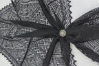 Authentic Orenburg Lace Shawl, Onyx