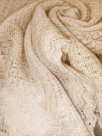 Orenburg Lace Down Shawl, Cream