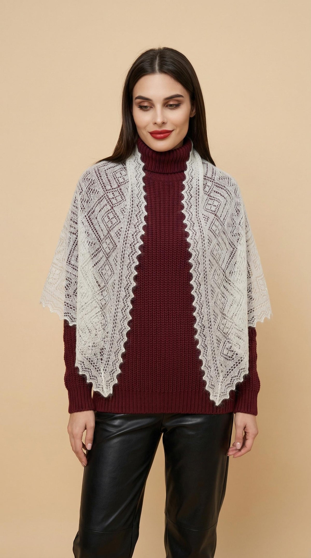 Orenburg Long Goat Down Shawl(120x40)