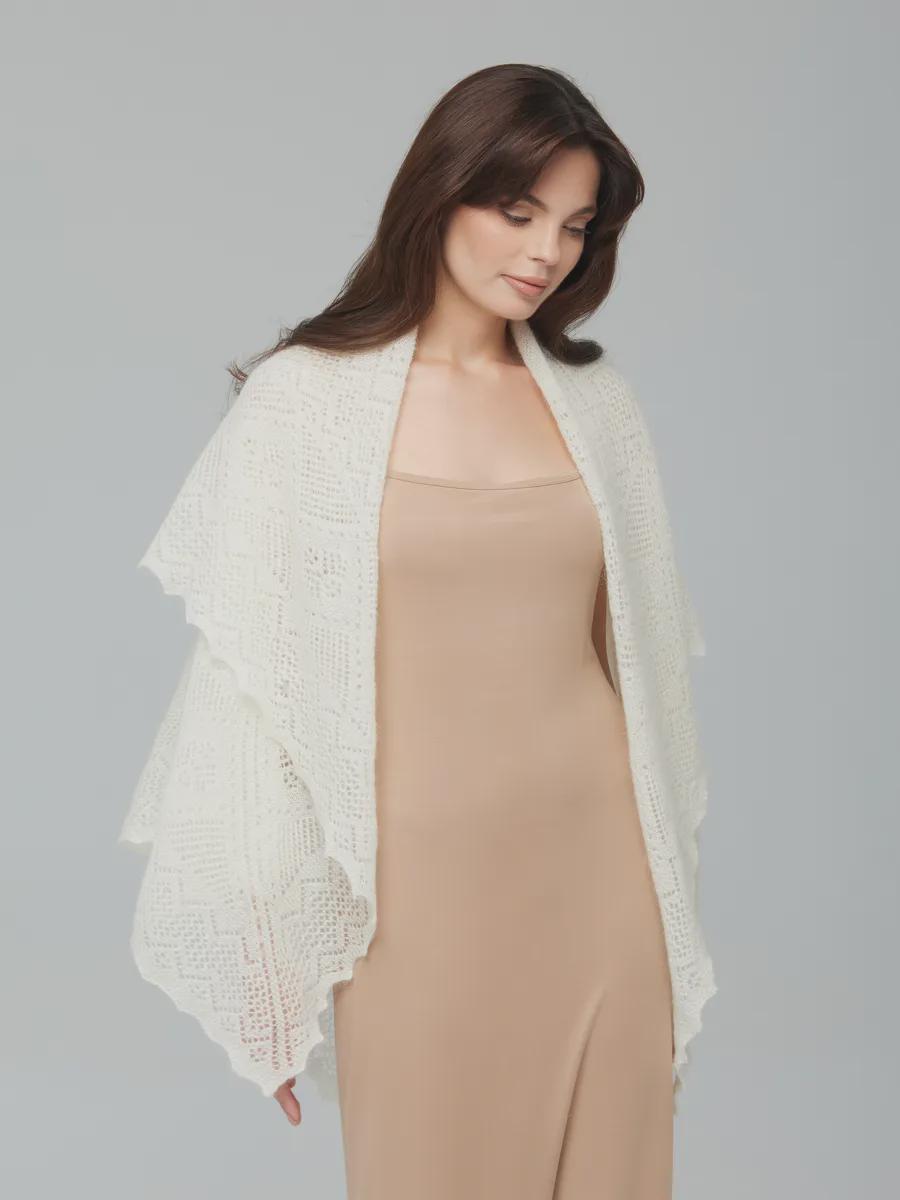 Orenburg Warm Down Shawl, Ivory