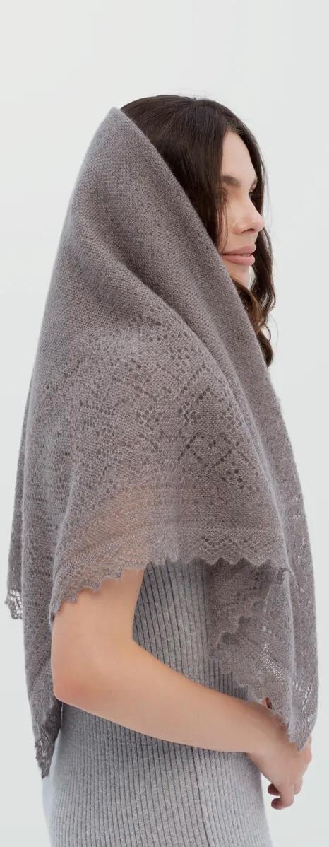 Orenburg Warm Down Shawl, Heather
