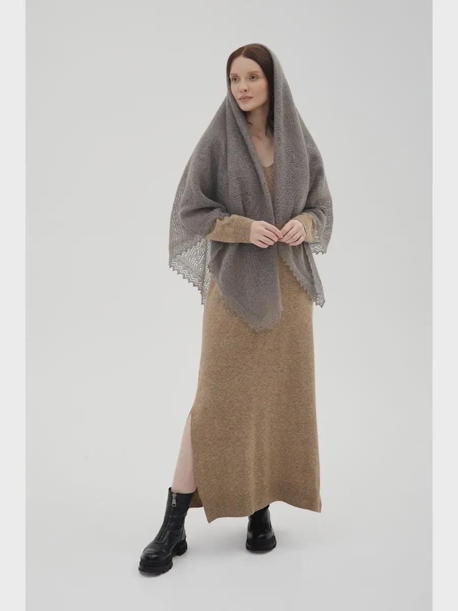Authentic Orenburg Downy Shawl(130x130)