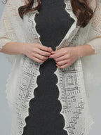 Orenburg Warm Down Shawl, Ivory