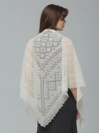 Orenburg Warm Down Shawl, Ivory