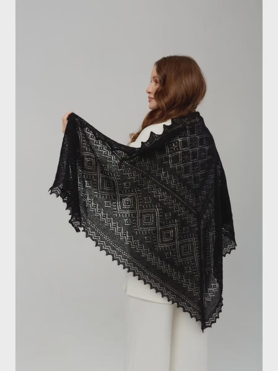 Orenburg Warm Down Shawl, Onyx