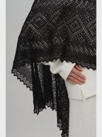 Orenburg Warm Down Shawl, Onyx