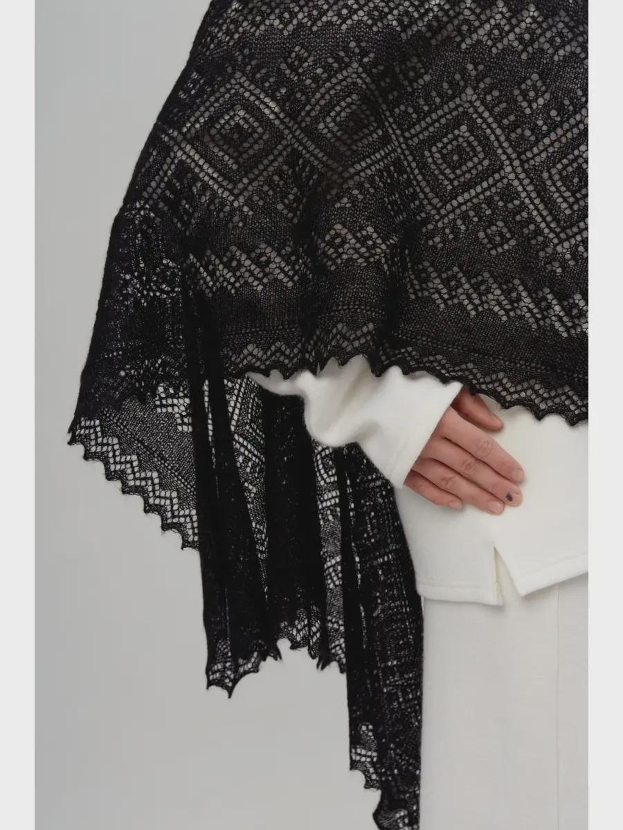 Orenburg Warm Down Shawl, Onyx
