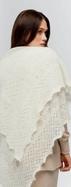 Orenburg Warm Down Shawl, Ivory