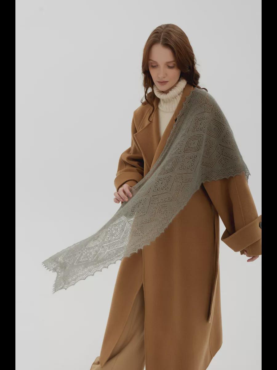 Orenburg Lace Down Scarf Gossamer, Dove Grey