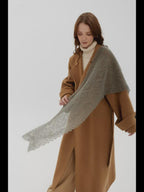 Orenburg Lace Down Scarf Gossamer, Dove Grey